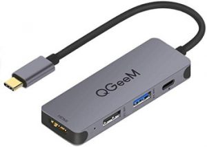 Best USB C Hub On A Budget: QGeeM 4-in-1 USB C Hub