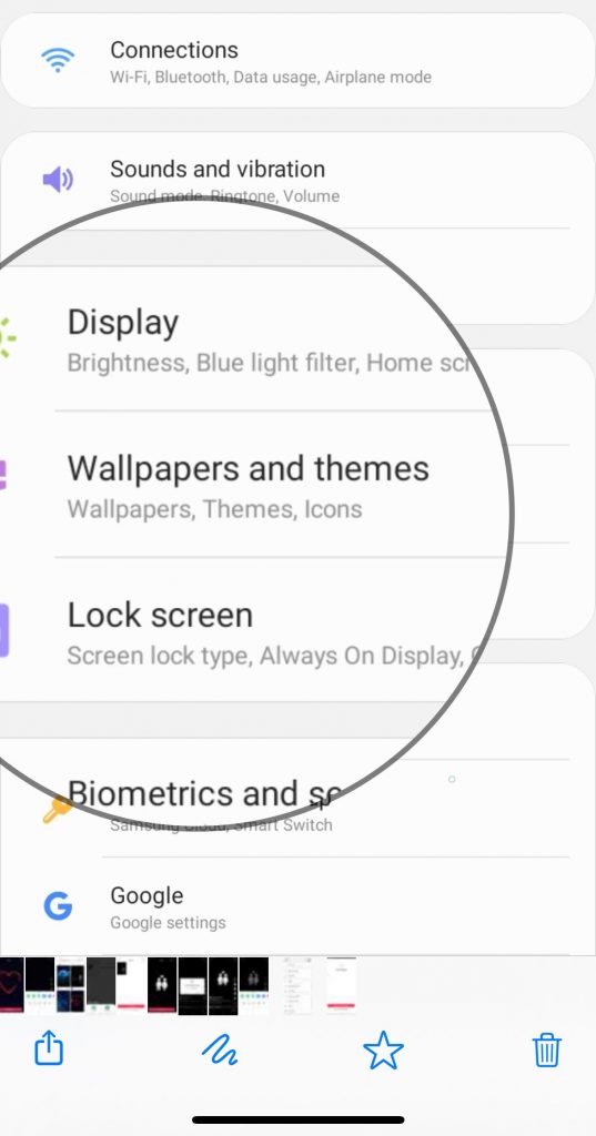 live wallpapers on the lock and home screens of a Samsung phone