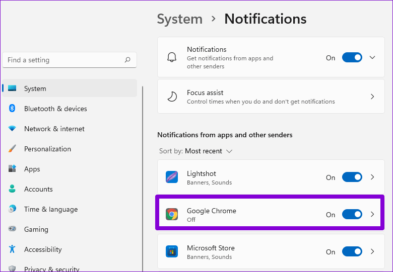 Google Chrome Notifications to Work on Windows 11