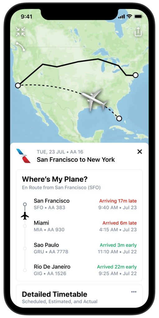 iOS and Android Apps for Flight Tracking